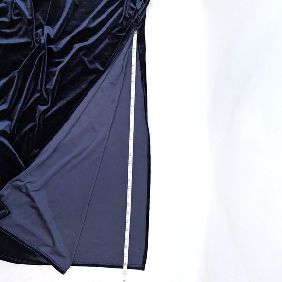 NWT Lulus | Final Song Cross Back Navy Blue Velvet Maxi Dress | Size XL - Picture 16 of 16
